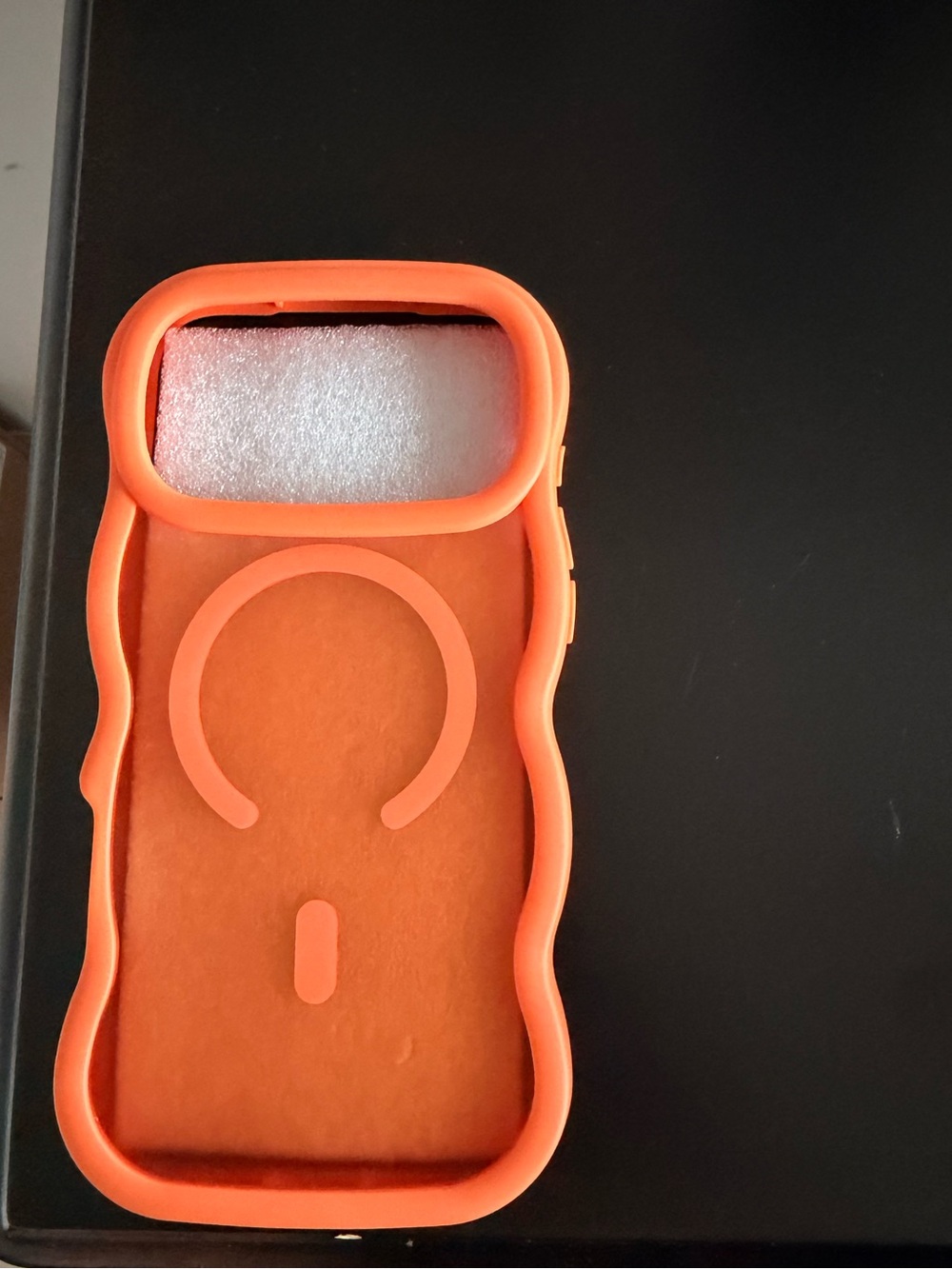 Orange Silicone Phone Case with Ring Holder